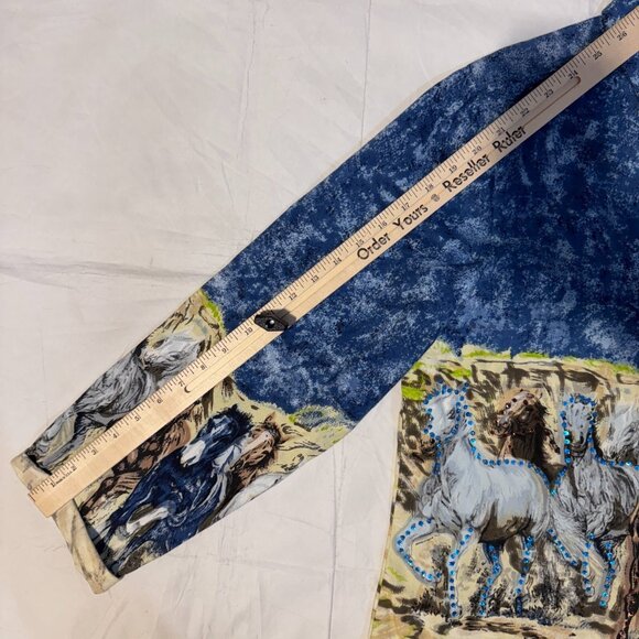 Candy Couture Horse Mustang Steed Bead Embellished Button Front Jacket - Large - Picture 7 of 8